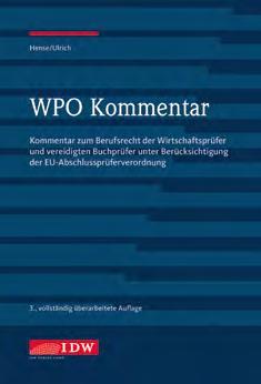 26 Aus der Arbeit der WPK WPK Magazin 2/2018 WPO Kommentar erscheint in dritter Auflage Berufsrecht aktuell nach EU-Reform, APAReG, neuer Berufssatzung und Satzung für Qualitätskontrolle, GwG und