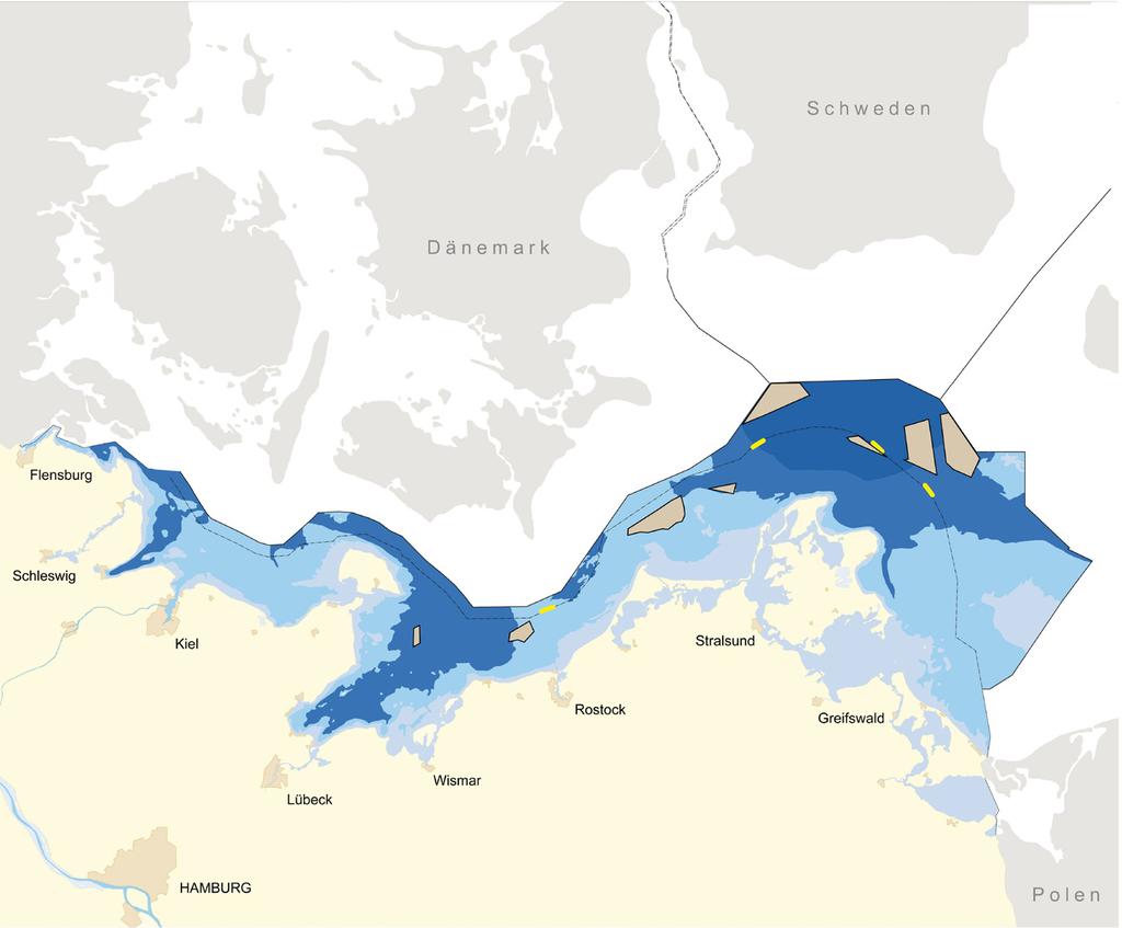 26 2 Ausgangsdaten Abbildung 6: Cluster in der Ostsee I IV 0 Grenze der ausschließlichen Wirtschaftszone Grenze des Küstenmeeres Grenzkorridor Nummer