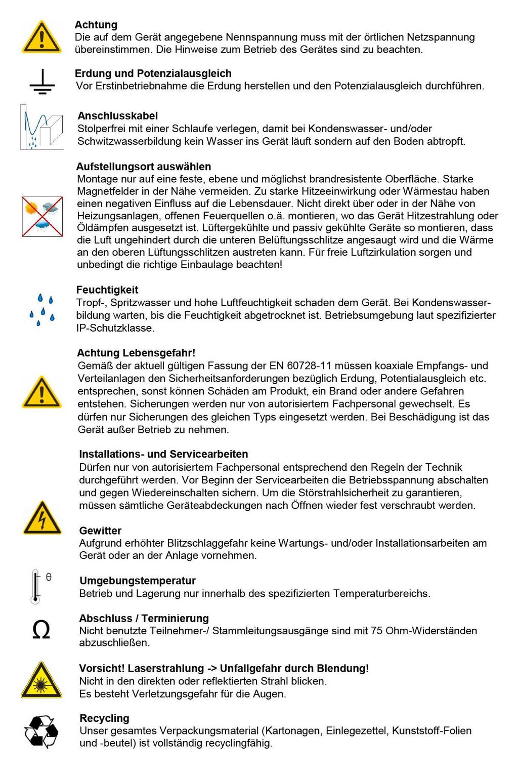 Montage- und Sicherheitshinweise Vor Arbeiten am Modulator