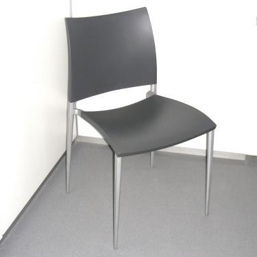 B/Z SC 009 124 Stuhl Sand, anthrazit/silber Sitz und Rückenlehne aus Kunststoff Gestell aus