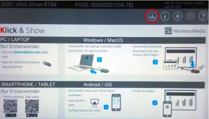 STARTER-Programmen für Windows, MAC sowie Mobilgeräte-APPs beschrieben werden. 1. Stecken Sie den USB-Stick in einen USB-Anschluss des Basis-Gerätes. 2.