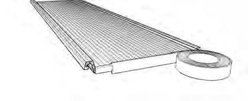 Das seitliche Aluminiumprofil muss ca. 5 mm länger sein als das Paneel. Das Profil sollte alle 30 50 cm ca.