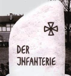 Historisches BATAILLONSEREIGNISSE 1964 Gedenkstein für die Infanterie Drei Jahrhunderte Deutsche Infanterie (Verfasser: Lt Giernoth, 4.