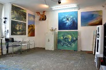 Mein Atelier in der Villa Wandershof, Düsseldorf-Grafenberg (auf Wunsch mit Musik) Termine, Kosten, Arbeitszeiten * 4