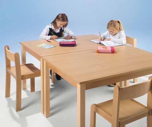 Übelschrift Tische & Stühle Unsere Tischgestelle werden aus Buche- Massivholz gefertigt. Sie sind farblos lackiert (geprüft nach EN 71).