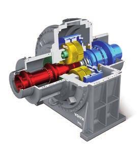 Voith Turbo BHS Getriebe baut Planetengetriebe mit Leistungen bis zu 40 MW, Drehzahlen bis 80 000 min -1 und Drehmomenten bis über 550 knm.