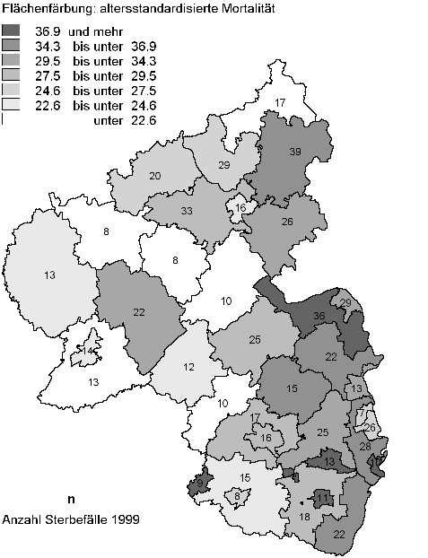 31 regionale Verteilung der Vollzähligkeit ist in Abbildung 37 dargestellt.