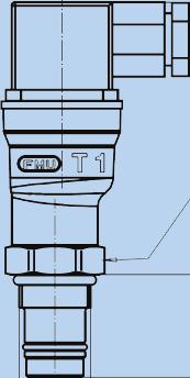 Hochdruck P2 Niederdruck FMUM3 optisch Autorückstellung / FMUM1 optisch manuelle Rückstellung Betrieb Rote Farbe bei eingeschalteter Anzeige Modell U12H ø24 Typ M1 hier rückstellen