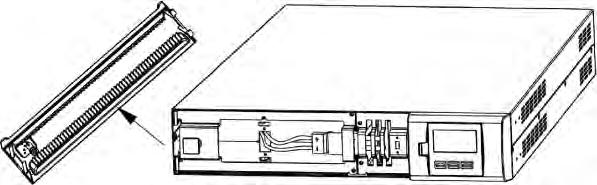 BATTERIEWECHSEL DIALOG VISION DUAL 1. Die USV-Frontblende zum Ausbau mit beiden Händen an der linken Seite abziehen. 2.