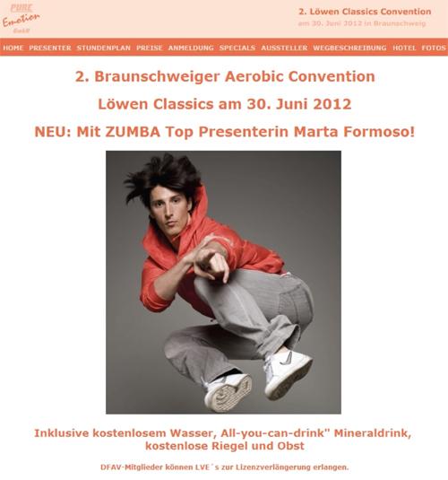 4. 2. Braunschweiger Aerobic Convention Staffelende 31.05.2012 2. Braunschweiger Aerobic Convention Löwen Classics am 30.