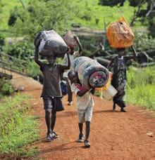 Historische Mobilität Bis Ende 2017 flüchteten alleine über eine Millionen Südsudanesen nach Uganda.