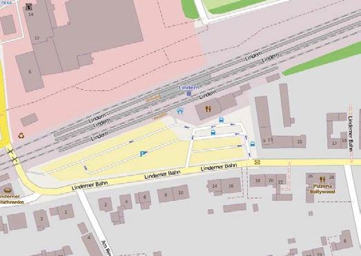 dem Festnetz, Tarif bei Mobilfunk max. 60 ct/anruf) Lindern Haltestelle Bahnhof Legende: Fußweg zum Halteplatz für den DB Regio AG, Region NRW P.R-NW-M11 Daten: OpenStreetMap-Mitwirkende, ODbL.