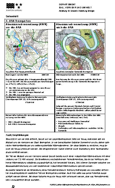 Abwassernutzungspotential Kanton Aargau > Kontingent vor und nach ARA > Verfügbare Leistung >