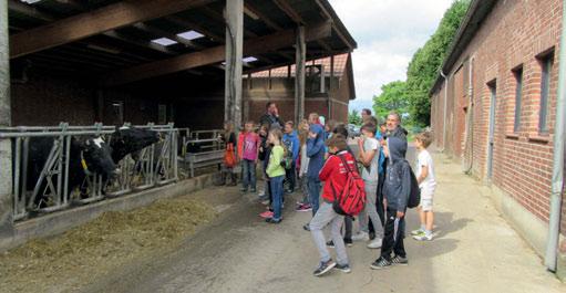 Bereits vor dem Ausflug sind die Schülerinnen und Schüler von ihren NW-Lehrern Larissa Schaffner und Jürgen Ehrentreich eingehend vorbereitet worden und wussten daher schon viel über Kühe, die