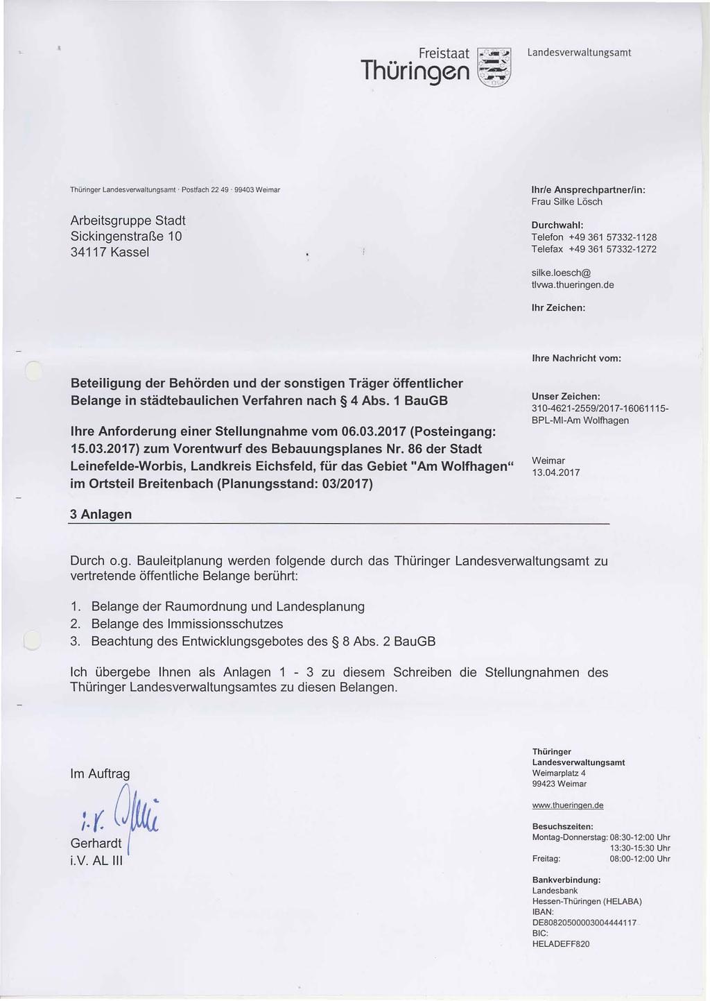 Freistaat Thüringen Landesverwaltungsamt Thüringer Landesverwaltungsami.