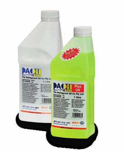 PAO-ÖL 68 UND PAO-ÖL 68 PLUS UV Produktmerkmale Nicht hygroskopisch: Im Gegensatz zu anderen Ölen keine Aufnahme von Umgebungsfeuchtigkeit Alternativ anstelle unterschiedlicher PAG-Öle verwendbar