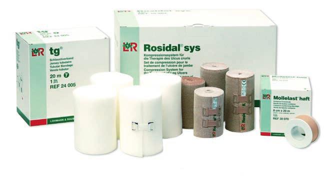 Sets und Systeme Rosidal sys Kurzzug-Kompressionssystem für die Phlebologie. Besonders in der Langzeittherapie bietet Rosidal sys Vorteile.