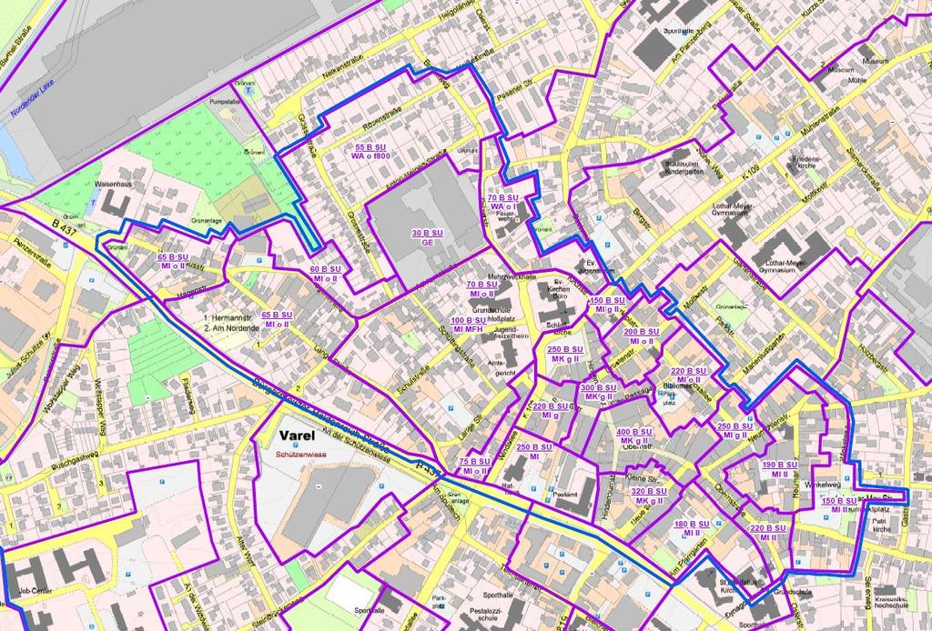 Besondere Bodenrichtwertkarte A-Werte (sanierungsunbeeinflusste Bodenrichtwerte) ISEK VU Flecken Hagenburg Ortskern Förderprogramm Aktive Stadt- und Ortsteilzentren 6