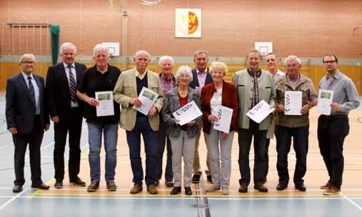 20 Turn- und Sportverein Vilsbiburg Jahresheft 2017 / 18 Ehrung langjähriger Mitglieder Bei der Jahreshauptversammlung am 04.05.