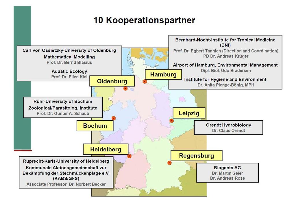 2011 bis 2013 war Hamburg Teil des UFOPLAN-Projektes (UBA) zur Überwachung von Einträgen von Aedes albopictus nach Deutschland 2014 ist