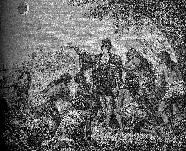 Kolumbus und die Mondfinsternis Kolumbus nutzte 1504 seine Kenntnis einer bevorstehenden Mondfinsternis um sich die Eingeborenen Jamaicas, die ihm Hilfe bei notwendigen