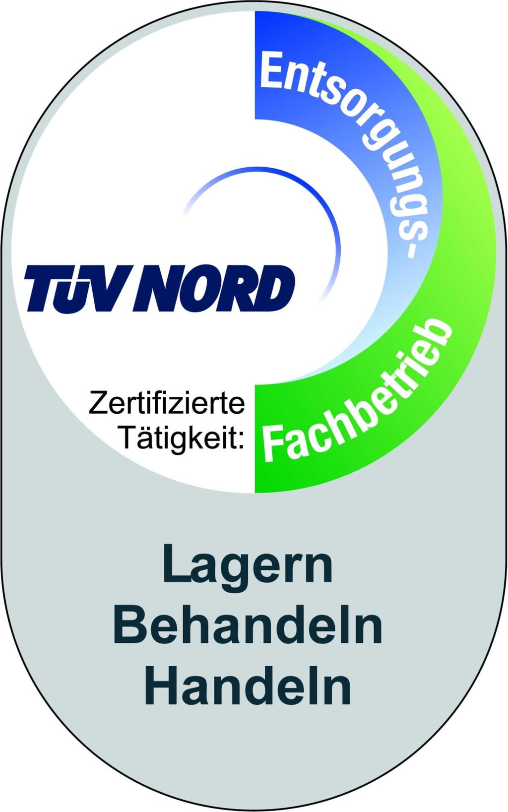 Überwachungszeichen der TÜV NORD Umweltschutz GmbH & Co.