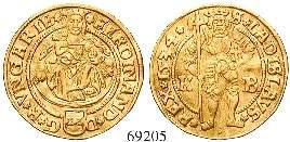 Ladislaus mit Hellebarde und Reichsapfel. Gold. Friedb.48; Huszar 895. ss-vz 2.
