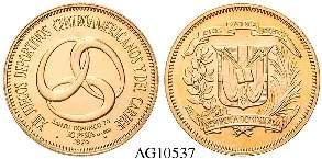 AG10537 69471 DOMINIKANISCHE REPUBLIK 30 Pesos 1974. 12. Zentralamerikanische Spiele.