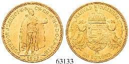 Originaletui der Franklin Mint, PP 200,- 63129 69217 8 Forint 1890, KB.