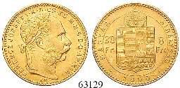 Wappen / St. Ladislaus. Gold. Friedb.10; Pohl D2-31. ss 750,- Franz Joseph I.