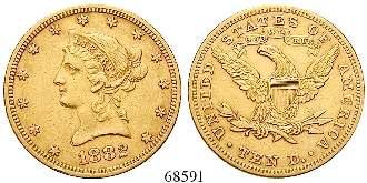 Dollars 1882, Philadelphia. Liberty. Gold. 15,05 g fein.