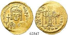 62547 69476 Mauricius Tiberius, 582-602 Solidus 583-602, Constantinopel. 4,19 g. Leichter Solidus zu 22 Siliquae.