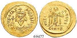 ss-vz 450,- Heraclius und Heraclius Constantinus, 613-641 Solidus 625-629, Constantinopel. 4,51 g.