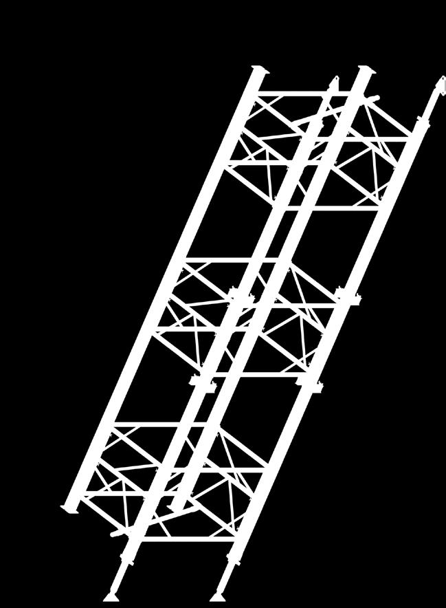 TITAN Alu- mit Alu-Aussteifrahmen Stützturm für beliebige Höhen mit prüffähiger statischer Berechnung Aus