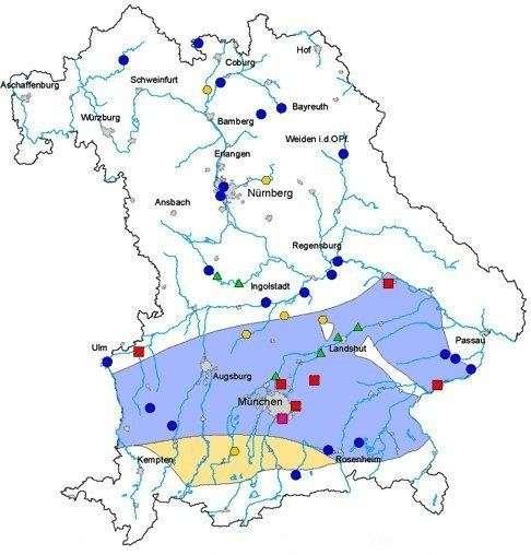 Abb. 19: Das Geothermiepotenzial im Bundesland Bayern Quelle: www.geothermieprojekte.