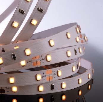 10.2 Überschrift LED-Strips LED-Strips 24V LED-Strip 24V / Angaben und Preis pro Meter Höhe IP CRI lm/m W/m Lichtfarbe