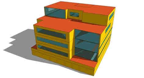 werden können. In der nachfolgenden Abbildung 6 sind drei unterschiedliche Haustypen (E, J und L), als 3D-Modell in SketchUp exemplarisch dargestellt.