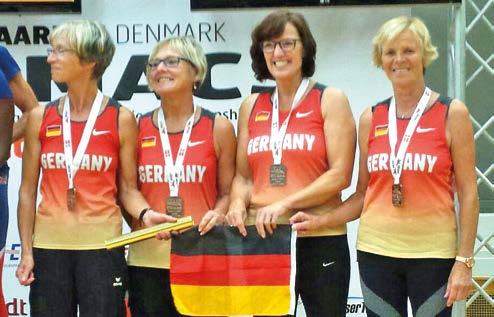 TGW Senioren im Medaillenrausch LEICHTATHLETIK Mit 4 Medaillen, 2 x Gold, 1 x Silber und 1 x Bronze aus 4 Starts kehrten Susanne Decker (W40) und Silvia Bloedorn (W60)von den Deutschen Senioren