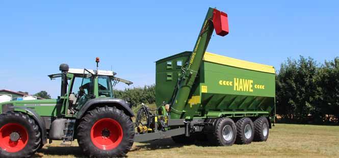 Überladewagen Getreide, Saatgut, Dünger ULW Ob Einzel-, Tandem- oder Tridem-Ausführung, HAWE bietet 4 leistungsfähige Überladewagen mit 16 bis 38 m 3.