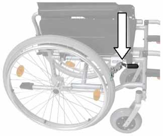 Achtung! Achten Sie beim Antreiben des Rollstuhles darauf, dass Sie dabei nicht die Reifendecke mit dem Daumen berühren.