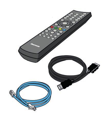 TV 4.0 Stromadapter Lieferumfang Mit Ihrer TV 4.0 Box erhalten Sie eine Fernbedienung, ein HDMI- und Netzwerkkabel. 1 Anschliessen der TV 4.0 Box Schliessen Sie die TV 4.