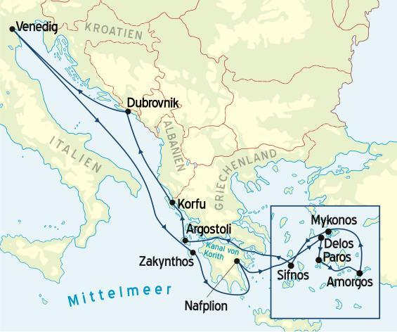 atemberaubende Buchten auf Zakynthos, Kultur in Delos und Lebensfreude auf Amorgos.