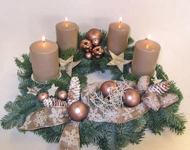 Adventskranz 8364 Fantasie in Taupe Großer