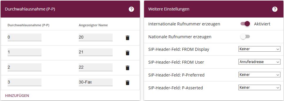 Geben Sie bei Registrar den DNS-Namen oder die IP-Adresse des SIP-Servers ein, hier z.b. wia-sip-proxy.ngn.versatel.de 13.