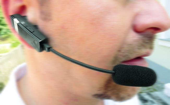 geräuschunterdrückendes Mikrofon (-30 db) Wechselfilter je nach Lärmpegel brillante Sprech- und Klangqualität flexibler Mikrofonarm für mundnahe Platzierung 7 Stunden Dauersprechzeit & 100 Stunden