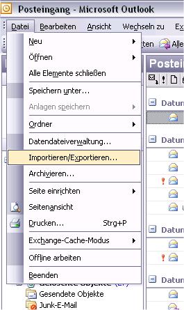 4. Export In diesem Kapitel wird der Export von Adressen aus ecall beschrieben. 4.1 MS Outlook 2000/XP/2003 4.1.1 Schritt 1 Der Export aus ecall sollte kein Problem darstellen.