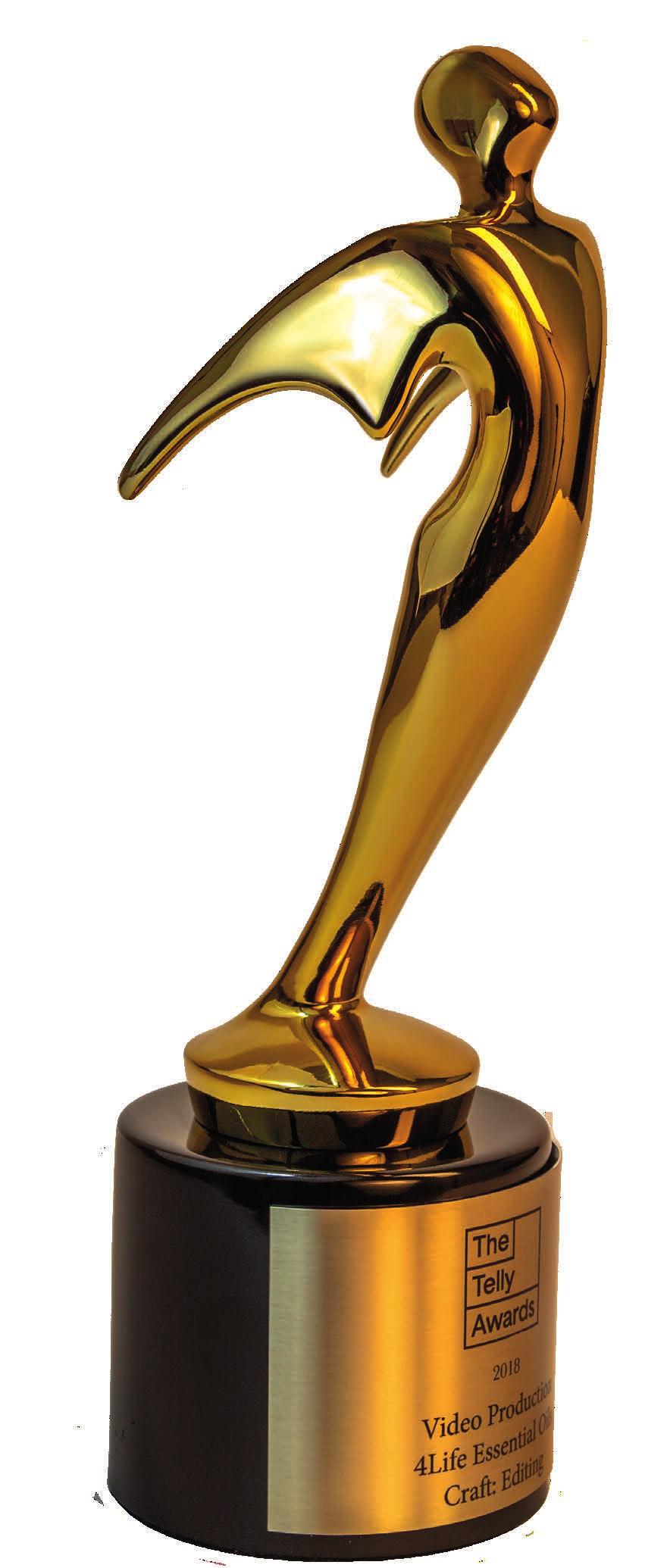 4Life gewinnt 6 Telly Awards Zum ersten Mal in der Unternehmensgeschichte wurde 4Life mit sechs Telly Awards ausgezeichnet, darunter zwei goldene und