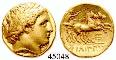 GRIECHISCHE MÜNZEN 45048 44230 MAKEDONIEN, KÖNIGREICH Philipp II., 359-336 v.chr. Stater 340-328 v.chr., Pella.