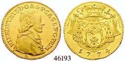 46193 46194 Hieronymus von Colloredo, 1772-1803 Dukat 1774. 3,48 g.