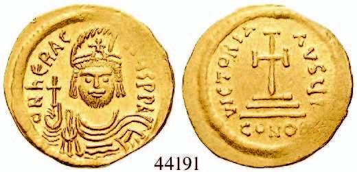 ss+ 410,- 45054 44191 Phocas, 602-610 Solidus 602-610, Constantinopel. 4,45 g.